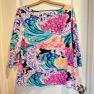Lilly Pulitzer Waverly top 3/4 sleeve length XL. All that she wants